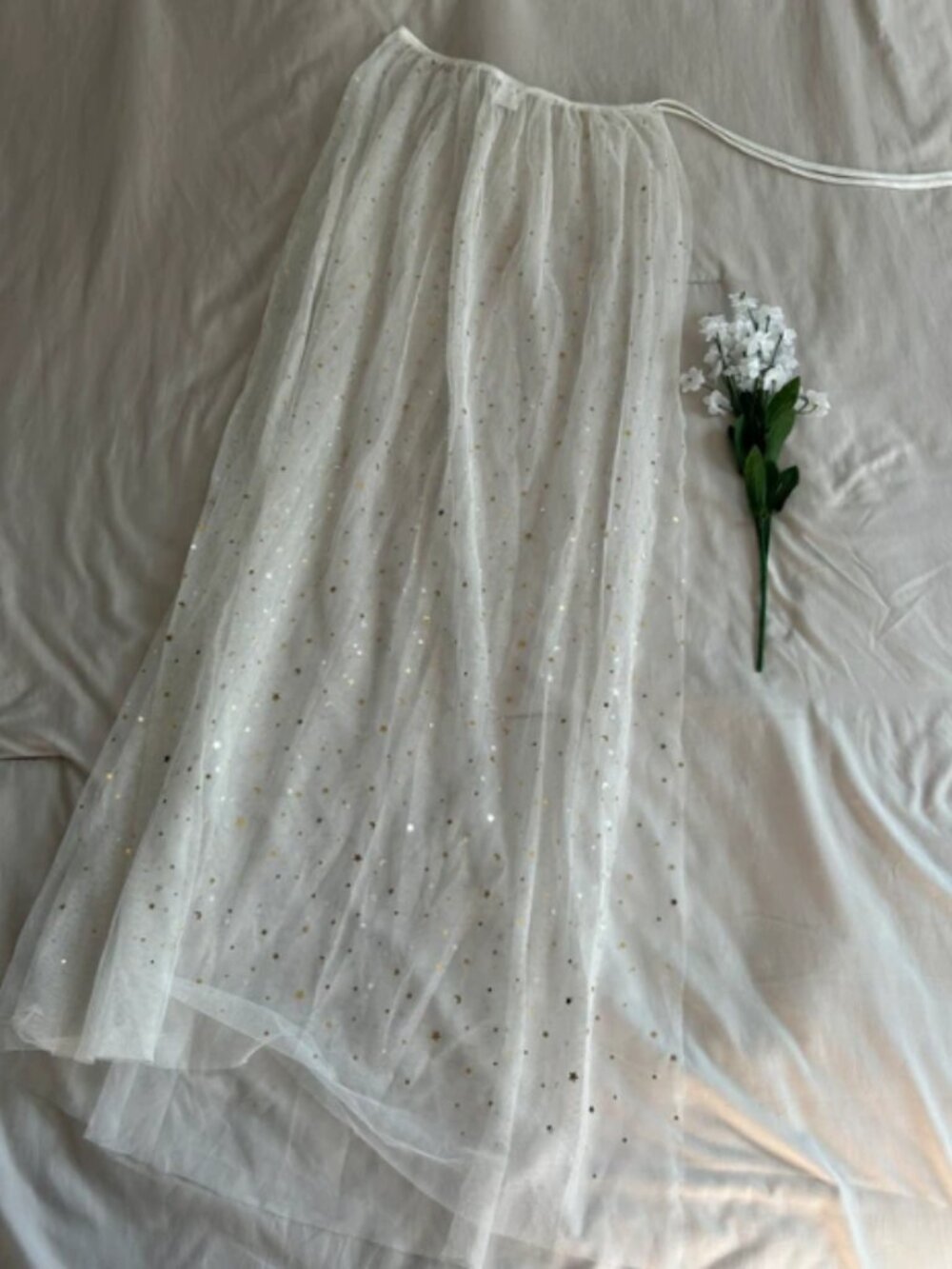 Star glitter mesh skirt